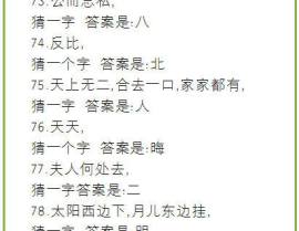 字谜100个,汉字奥秘之旅